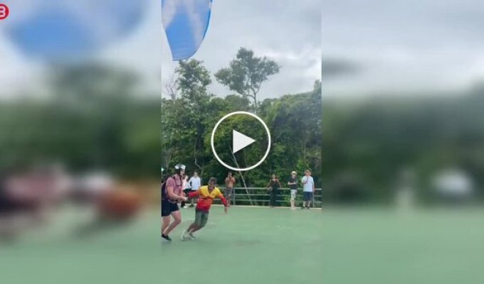 In Brazil, a paragliding instructor lost his balance and rolled down a hill during a takeoff