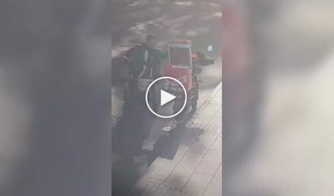 A delivery man stole an order from a competitor right out of his bag