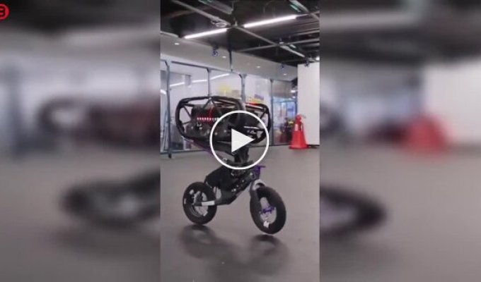 A robot on a fat bike that looks like AI—but it's real
