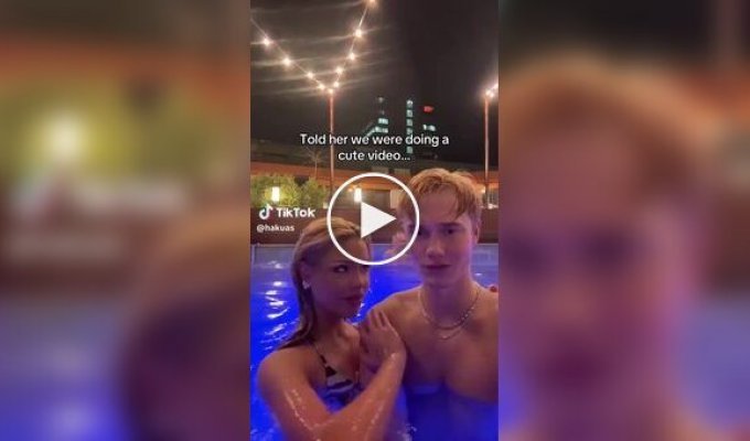 The girl wanted a cute video, but the guy had other plans