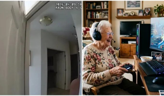 Gaming Without Borders: A 91-year-old American woman has the police quite nervous (2 photos + 1 video)