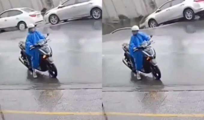 В центре Дананга внезапно образовался провал грунта, поглотивший два автомобиля (3 фото + 1 видео)