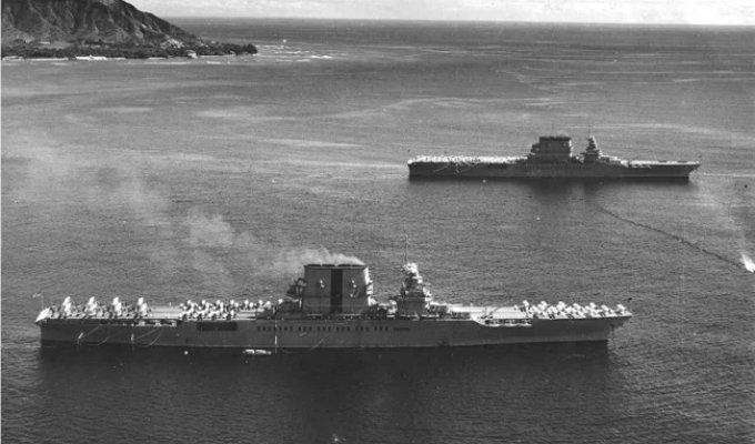 The "Old Lady" Who Survived the War The History of the Aircraft Carrier USS Saratoga (6 photos)