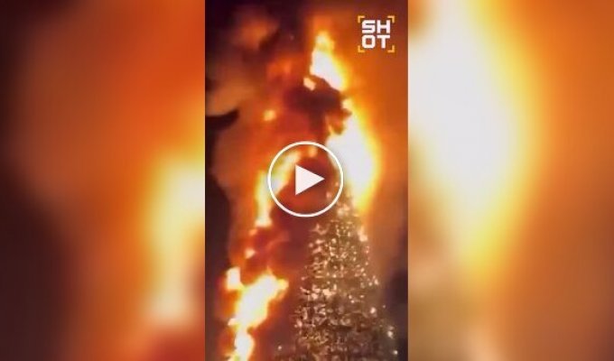 The main New Year's tree burned down in the Georgian city of Gardabani