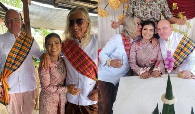 A Thai woman married two elderly Austrians (3 photos)