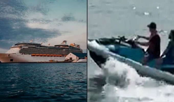 A gambler who owed $16,710 jumped overboard a cruise ship (4 photos)