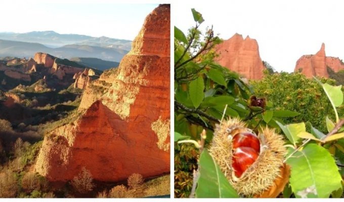 Руины Лас-Медулас, бывшие когда-то золотой бездной Римской империи (10 фото + 1 видео)