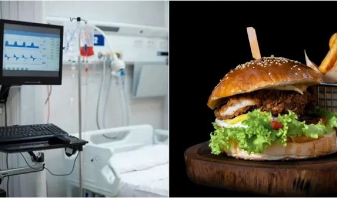 In Greece, a guy swallowed something as a joke A whole bun with a cutlet and almost died (3 photos)