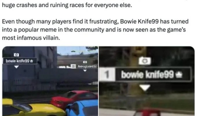 AI in Forza Horizon 6 turned racing into chaos: player Bowie Knife99 became the main meme of the community (2 photos + video)