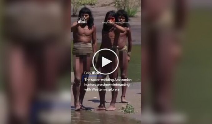 Відео зустрічі з невідомим племенем індіанців