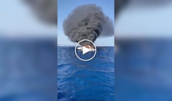 A fire on a luxury yacht was caught on video