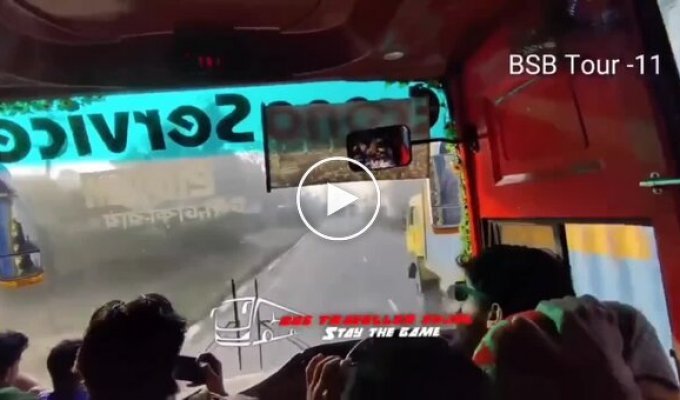 An ordinary minibus in Bangladesh