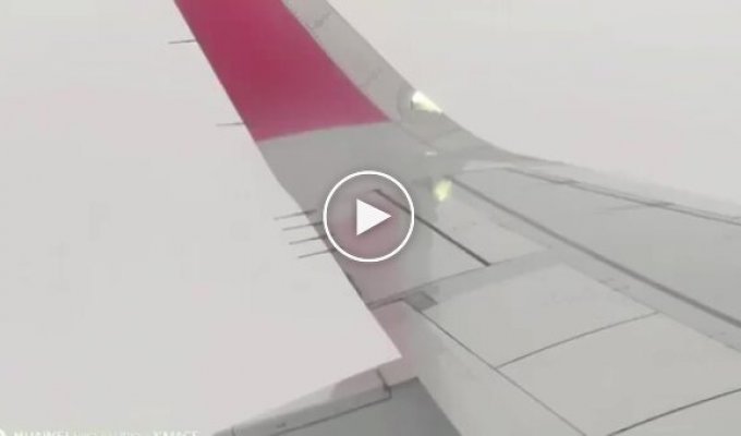 Terror at altitude: lightning struck the wing of a plane