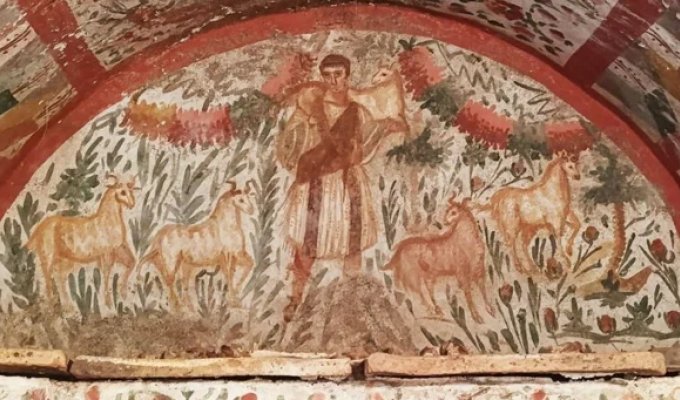 Единственная в своём роде находка в Анатолии: фреска «Добрый пастырь Иисус» (5 фото)