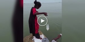 Simple and effective fishing gear made from improvised means