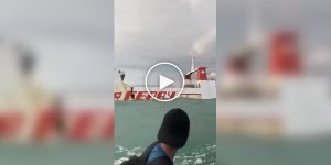 In Indonesia, an old ferry broke in half and sank