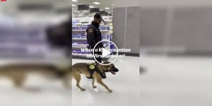 A service dog recognized its first owner and instantly melted away